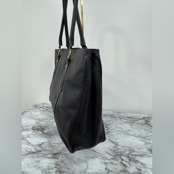 Cristian Genuine Leather Black Tote Bag – Made in Italy - Picture 4 of 10